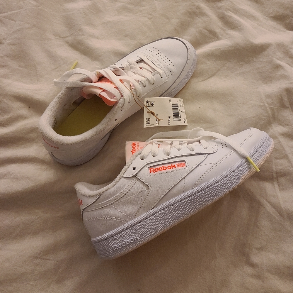 Reebok Club C 85 Neon Ceramic Pink/Orange sneakers